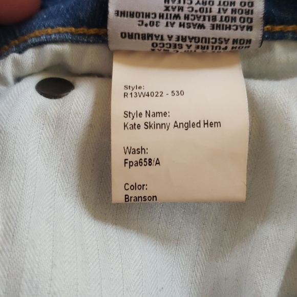 R13 Kate Assymmetrical frayed Hem Branson Jean - Picture 7 of 7